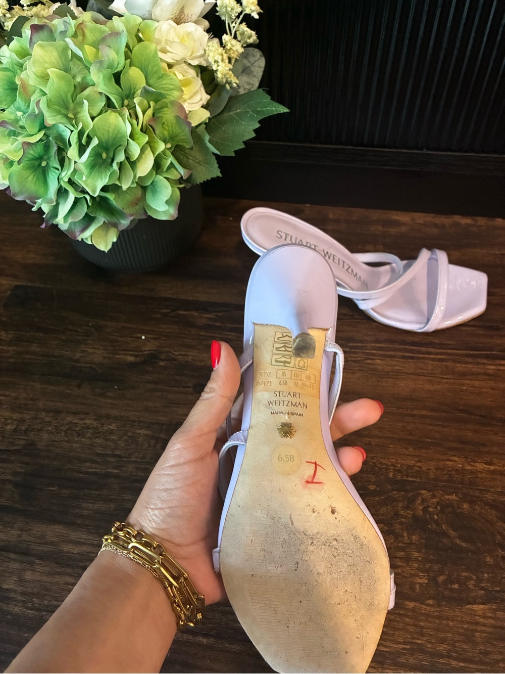 Stuart Weitzman Strapeze Astor Lavender Purple Strappy Sandals - Picture 5 of 5